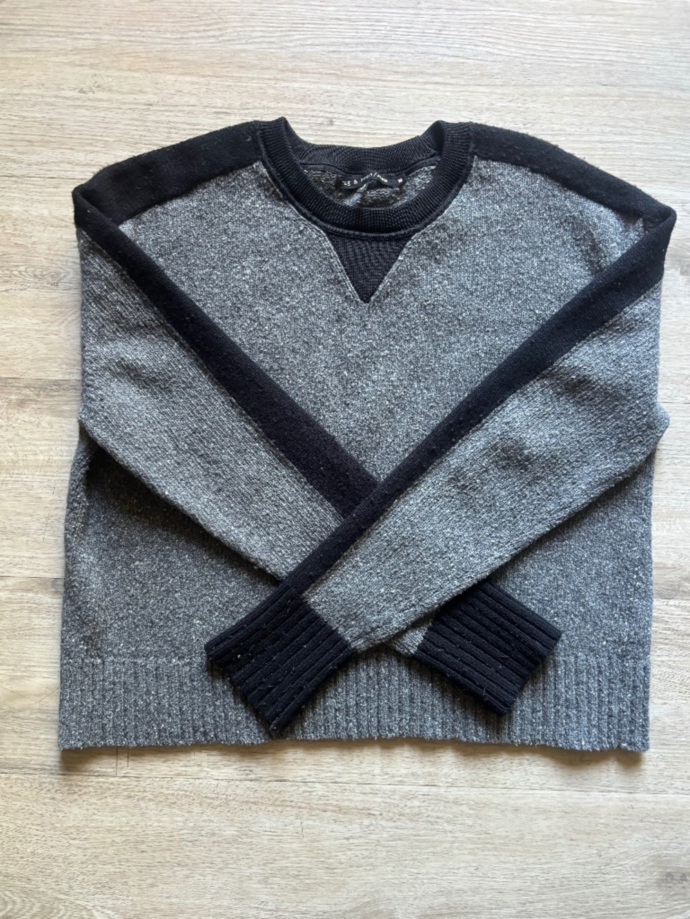 Rag &Bone Jean knit Sweater Grey Black Size M Wool